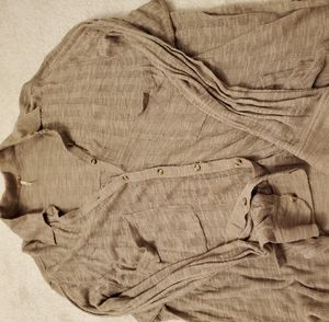 Free People henley knit button up